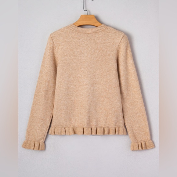 Riley - Ruffle Trim Button-Up Cardigan - Picture 4 of 4